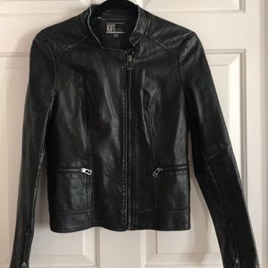 Vegan leather moto jacket